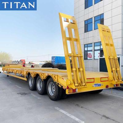 China 3 Axle Low Bed Truck 50 Tons Low Loader Trailers for Sale in Nigeria zu verkaufen