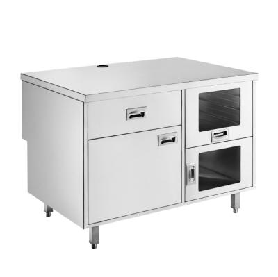 China D&T work table top rack windon stainless steel baking glass cabinet EL-TB1100 for sale