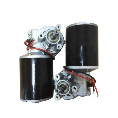 China high quality dc brush motor 76mm low speed drip proof worm gear motor for stage lighting equipment for sale