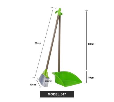 China Not Easy To Deform OEM Plastic Field Brooms And Dustpan Cheap Factory Supply Price Long Handle for sale