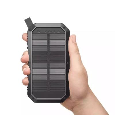 China Portable Mini Mobile Phone 20000mAh Solar Battery Charger Radio Solar Power Bank Charging New Support Quick Release For IPod for sale