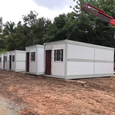 China Foldable modern room 20ft prefab foldable houses, 3 room mobile fold up china folding container house, foldable houses container house for sale