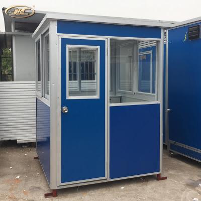 China Modern Safe Layout Prefab Pre ​​Fab Design Portable Beautiful Design Security Guard House Sentry Box for sale