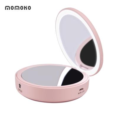 China Christmas Gift Good Price Cosmetic Enlargement Mirror Power Bank LED Display For Women for sale