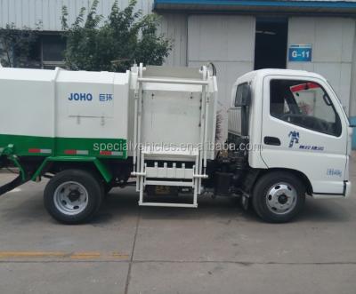 China 4m3 Kitchen Garbage Truck Kitchen Trash Compactor Truck Food Waste Truck For Sale 5200*1855*2360mm for sale