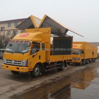 China 5 tons box truck opening wing light truck 4x2 cargo for sale 6970*2450*3470 for sale