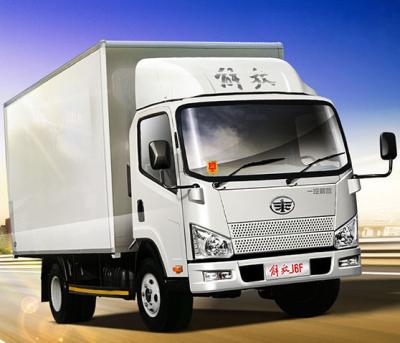 China Forland H2 4.2M Corrugated Diesel Fuel 95hp Iron Sheet Small Dry Cargo Trucks For Sale for sale