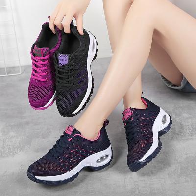 China Breathable Comfortable Running Sport Shoes Hollow Air Cushion Breathable Casual Shoes For Women for sale