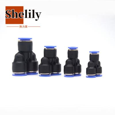 China Building Material Shops Plastic Union Y Push To Connect Pneumatic Air Fitting Fitting for sale