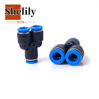 China Building Material Shops Plastic Air Fitting Quick Connect 3/8 Inch Size Pneumatic Fittings Pneumat Push To Connect Fitting for sale