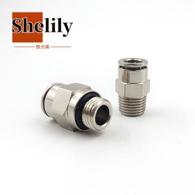 China Building Material Stores BSP NPT Male Connector With Pneumatic Male Hex Push For Connecting Fittings for sale