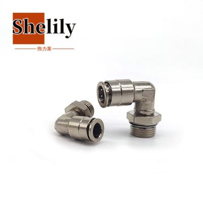 China Building Material Stores Swivel Elbow Metal Embedding Fitting Pneumatic Tube Fitting for sale