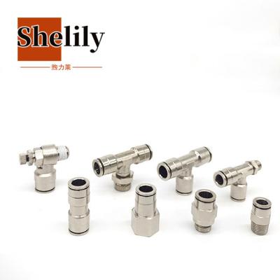 China Building Material Stores Metal Quick Connect Pneumatic Male Female Brass Pipe Fittings for sale