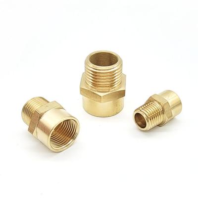 China Hose Lines Connect Hose Fittings Connector G 1/2 Brass Female Thread To Male Thread Hose Fitting Adapter for sale