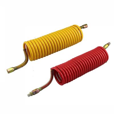 China Trucks air brake hose pa12 nylon pneumatic spriral hose with thread for sale