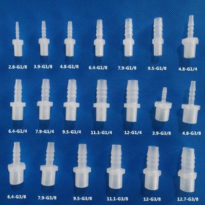 China Plastic Fitting Pagoda Barb Coupling Straight Fish Tank Plastic Tubing Pipe pp Hose Connector Plastic Hose Jet Fitting for sale