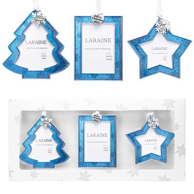 China Top Class 2022 Metal Christmas Ornaments Gift Set Ornaments Colorful Design Hanging Decorative Metal Gift for sale