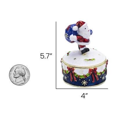 China China Wholesale Metal Snowman Shape Ring Present Trinket Box Luxury Trinket Box for sale