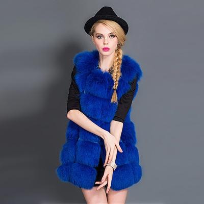 China Latest Fox Fur Breathable Spring Fur Vest Women's Casual Fur Coat 48 Piece for sale