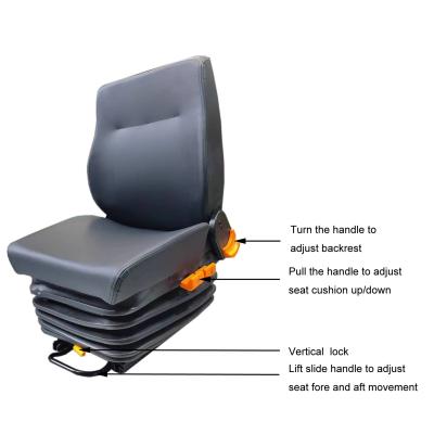 China Durable A800-32 Black Air Suspension Seat for Agriculture Machinery Equipment Loader for sale