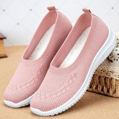 China BQ-1 Gray Ladies Lightweight Custom Popular Cheap Women's Flats Slip On Sneakers Ladies Shoes for sale