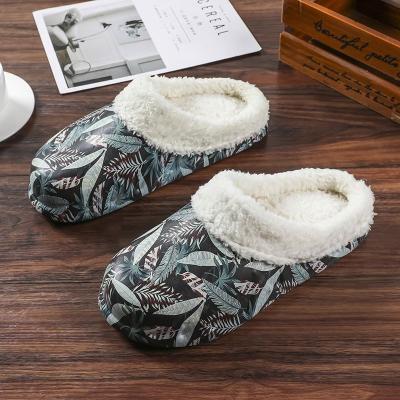 China Eva Furry Winter Warm Fluffy Plush Cotton Waterproof Custom Indoor Non-Slip Slippers for sale