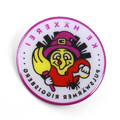 China Hot Selling Europe Custom Design No Lapels Printed Minimum Pin Cute Round Lapel Pin for sale