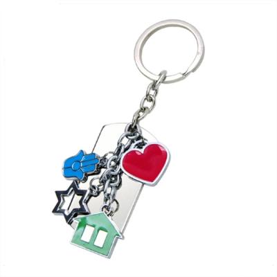 China Art Promotional Metal Keychain Chaveiros 3d sublimation metal folk custom metal mute key chain key chain for sale