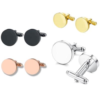 China Europe high quality men's cufflinks mask laser round and square brass cufflinks for sale