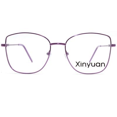 China Simple and Fashion Glass Metal Women's Frames in Stock Factory Direct Selling Fashion Metal Eyeglasses Frames for sale