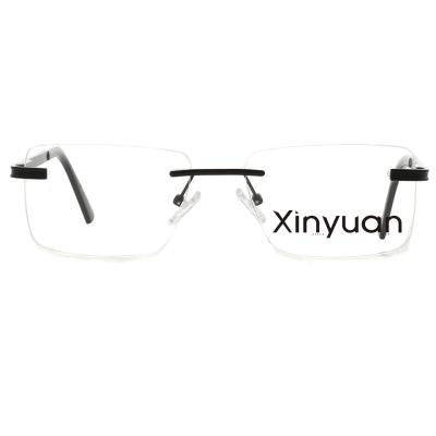 China Hot Selling Wear/Fashion Rimless Metal Optical Frames In Stock High Quality Custom Logo Metal Glasses Frames for sale