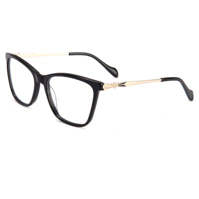 China Women's Newest Hand Made Acetate Frame Full Rim Cat Eye Acetate Glasses Frame Ladies Acetate for sale