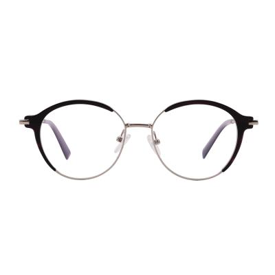 China For Female Wear Fashion Optical Eyewear Eyeglasses Round Acetate Optical Frame for sale