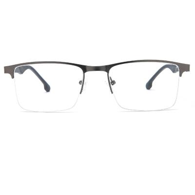 China Wear/Fashion carbon fiber temples and half-rim metal glasses frame popular unisex computer-glass frame for sale