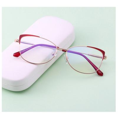 China For Optical Frames 95685 Metal Blue Light Blocking Glass Metal Computer Unisex Ready Running Glasses for sale