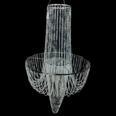 China EUROPEAN Fashion U Shape Large Plastic Wedding Crystal Bead Lampshade Chandelier for sale