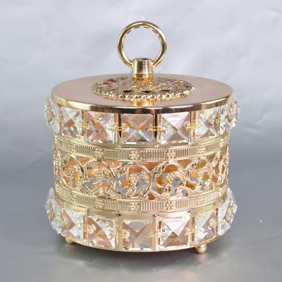 China Wedding Feyarl Around Crystal Jewelry Box Beads Trinket Box for sale