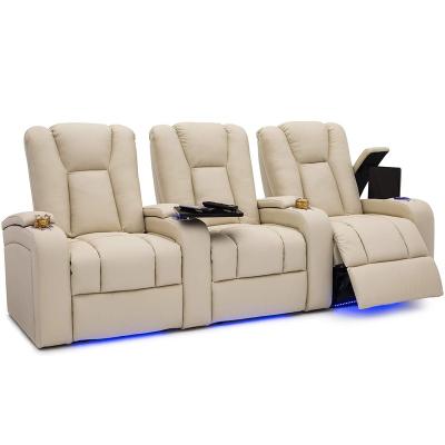 China JKY Furniture Modern Design VIP Home Theater Modern Automatic Sectional Recliner Sofa Set With Led Light for sale