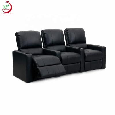 China JKY Furniture Home Theater Sofa Sets Leather With Storage Cup Holder Eco-friendly Recliner Sofa for sale