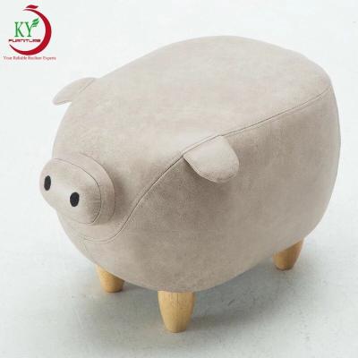 China JKY Adjustable Furniture Animal (Height) Hog Shape Ottoman Tech Fabric Foot Rest Stool Durable Kids Chair for sale