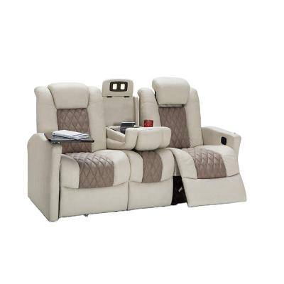 China JKY Extendable Luxury Leather Furniture ZOY RV Recliner Seating Sofa Set With Good Leather for sale