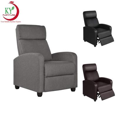 China JKY Adjustable Hot Seller Furniture Manual Recliner (Height) Chair With Back Sponge Lumbar Support Stuffed High Density Push Leisure Recliners for sale