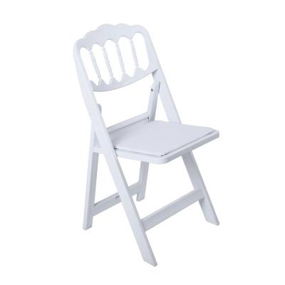 China Water Proof Wholesale Chair White Portable Folded Stackable Plastic Folding Chair For Outdoor Wedding Event for sale