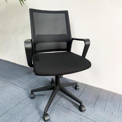 China (Size) Mesh Office Chair Cheap Executive Swivel Manager Clerk Comfort Chairs With Adjustable Black Wheels Arm Rest On Sale for sale