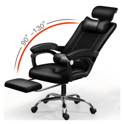 China Cheap Mesh Office Furniture Chairs Swivel Sillas De Oficina Ergonomic Executive Rotation Desk Chairs With Footstool for sale