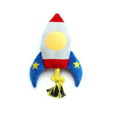 China Viable Dog Toy Molars Bite Resistant Knot Rocket Creative Noise Throwing Pet Magic Border Supplies for sale