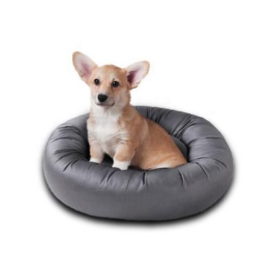 China Breathable High Quality Luxury Bamboo Cotton Pet Bed Soft Washable Custom Pet Mat Round Dog Bed for sale