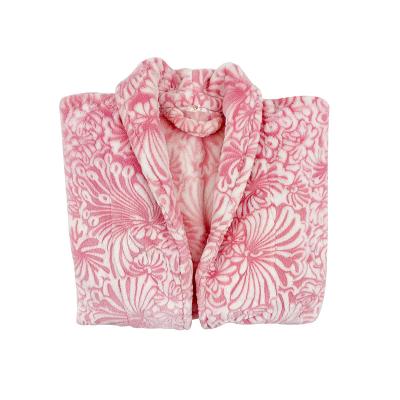 China 2022 New Design Rose Print Plush Bathrobe QUICK DRY Custom Bathrobe OEM China Supplier for sale