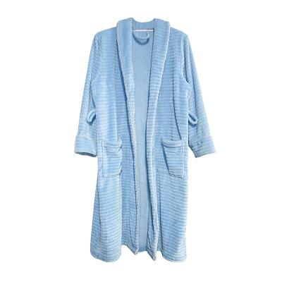 China QUICK DRY Horizontal Stripe Printed Design China OEM Supplier Cotton Nightgown for sale