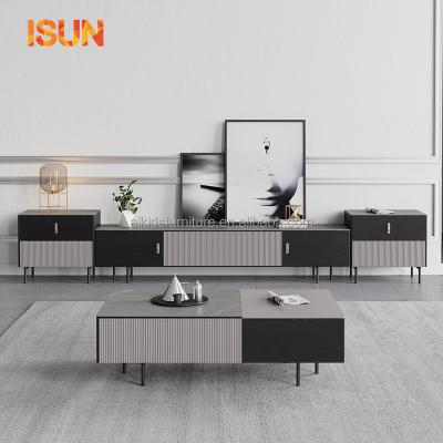 China Other modern Nordiese style tv set eenvoudige sitkamer kombinasie rock plaat tv table and coffee table set for sale